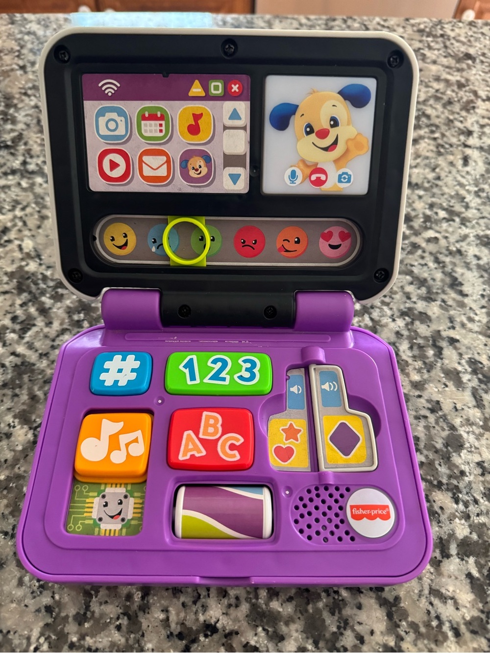 Fisher-Price Purple Learning Laptop with Colorful Buttons